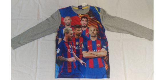 Chlapčenské tričko FC Barcelona s dlhým rukávom "Players"