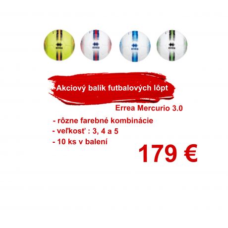 Akciový balík futbalových lôpt Errea Mercurio 3.0