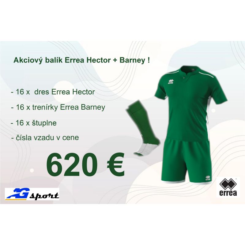 Akciový balík Errea Hector + Barney - 16 ks !