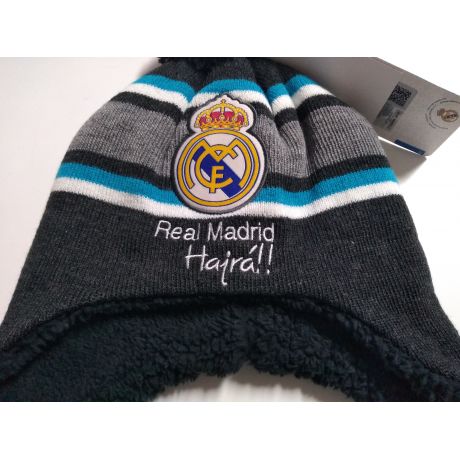 Detská zimná čiapka Real Madrid s brnbolcom (cc)