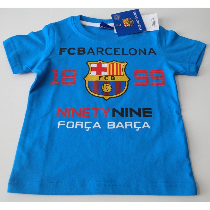 Chlapčenské tričko Barcelona "CC" tyrkysové