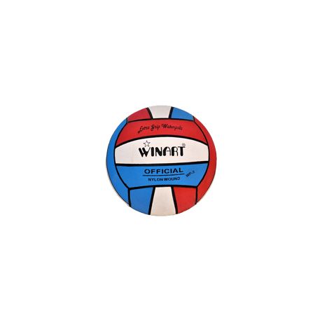 Winart water polo ball červená/biela/modrá